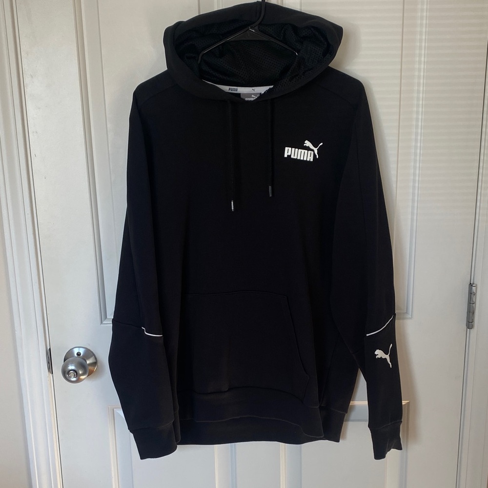 Puma Men's Black Hoodie with Logo